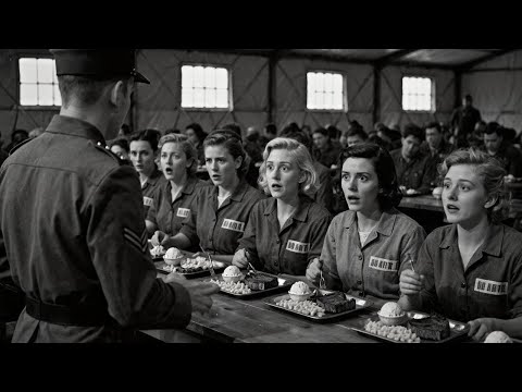 Les Prisonnières Allemandes Ébahies Par Les Steaks, oeufs Et Glaces Dans Les Camps Américains !