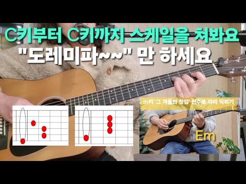 (기타강좌)무조건 "도레미파~~"만 하세요 #카포의원리 #이동도법 #레슨영상