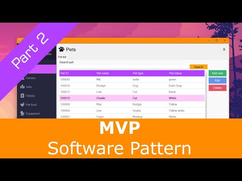 CRUD with MVP pattern, C#, WinForms and SQL Server - Part 2/3