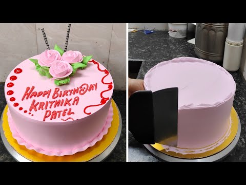 Simple Birthday Cake Flower Decorations|2kg Birthday Flower Cake Design