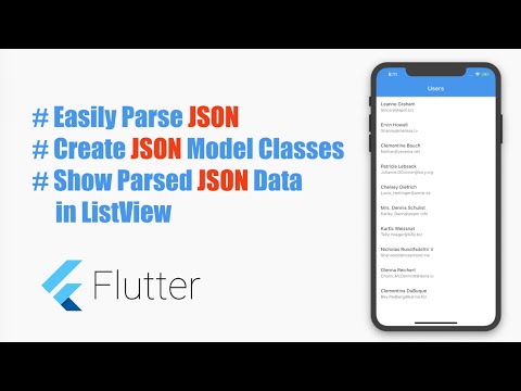 # Google's Flutter Tutorial- Easily Parse Complex JSON, Create JSON Model Classes, Show in ListView.