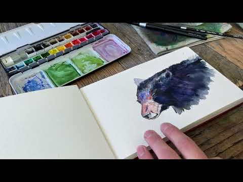 Watercolor Painting of a Bear