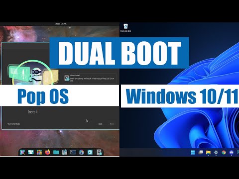 How to dual boot pop os 24.04 beta and windows 10/11