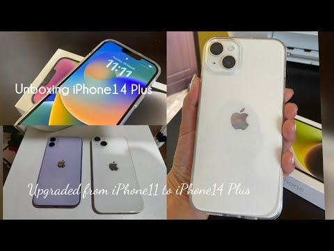 Unboxing iPhone14 Plus   || Upgraded from 11 to 14 plus✨|| Silent Vlog