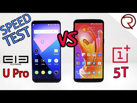 Elephone U Pro VS OnePlus 5T SPEED TEST