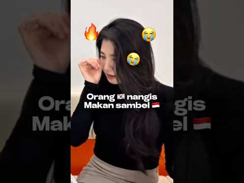 Orang korea nangis coba sambel indonesia? #makananindonesia #koreanreaction #koreanmukbang #jajanan