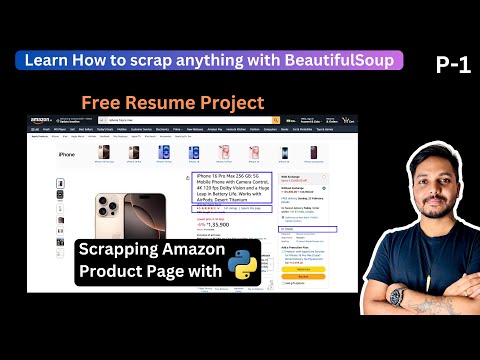 Web Scraping with Python & BeautifulSoup | Beginner Tutorial | Scrape Amazon Project Data - P-1