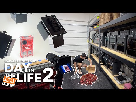 A Day Running My Home Garage 3D Print Farm — How I Shoot Product Photos (Neat Tools)