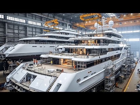 Inside the Dilbar Superyacht Factory: How the World’s Largest Luxury Yacht Is Built (Full Process)