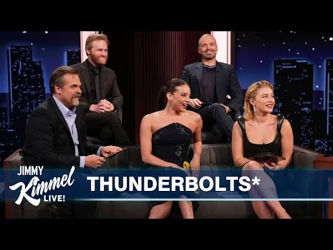 Thunderbolts* Cast David Harbour, Sebastian Stan, Florence Pugh, Wyatt Russell & Hannah John-Kamen