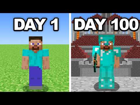 100 Days In Minecraft's Oldest Version