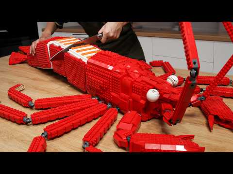 Catch The LARGEST LEGO RARE Deep Sea Monsters Recipe IRL Best of LEGO Cooking Seafood Feast ASMR