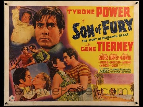 Tyrone Power, Gene Tierney & George Sanders in "Son of Fury" (1942) w/Roddy McDowall, John Carradine