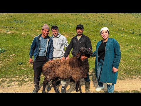 UZBEKISTAN! Life of SHEPHERDS in the mountains.We cook SHURPA, bake flatbreads, play the jew's harp.