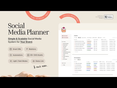 Notion Social Media Planner Template | Scalable Content Creator System