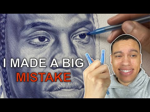 Step by Step Eye Drawing Tutorial Pt. 2 | How to Fix Pen Mistakes