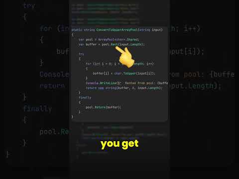 ArrayPool is awesome in .NET