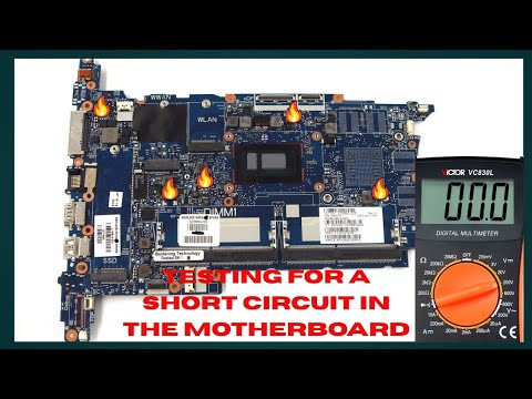 LAPTOP REPAIR FOR BEGINNERS. HOW TO TEST FOR A SHORT IN A COMPONENT IN A LAPTOP MOTHERBOARD.