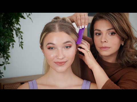 ASMR Korean Sleek Ponytail & Makeup | Hair Brushing, Skin Glow, Perfect Makeup | Soft Spoken