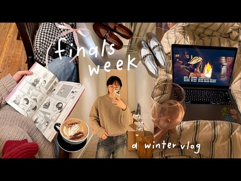 winter week in my life 🤍 waking up at 6 am, christmas shopping, finals week