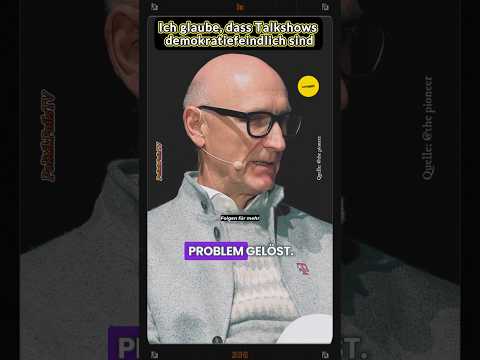 Ich glaube, dass Talkshows demokratiefeindlich sind #shortsfeed #geldpolitik #podcast #talkshow