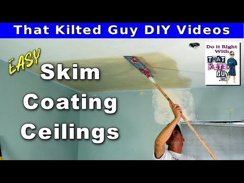 How to Skim Coat a Ceiling with a Paint Roller, the FAST & EASY Way