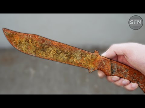 Restoration Extremely Rusted Old Bowie Knife