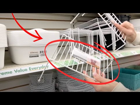 Everyone will be buying Dollar Store dish racks when they see this genius bathroom idea!