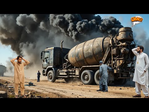 Black Smoke Ruined This Cement Mixer Engine 😱 Full Repair & Reinstallation 