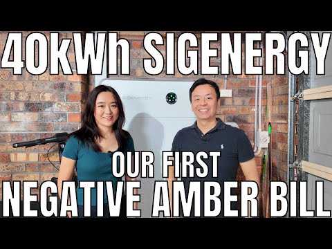 Our First Negative Amber Electric Bill with a 40kWh Sigenergy Battery