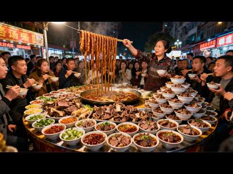 四川广汉大姐深夜卖牛杂， 凌晨3点半开卖被称鬼饮食，排队1小时才能吃上#麦总去哪吃