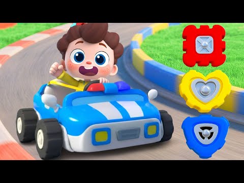 Kids Learn Shapes with Wheels | Police Car's Wheel Song | Nursery Rhymes & Kids Songs | BabyBus