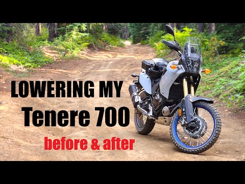 Lowering My Tenere 700 - Lowering Links + Low Seat - Before & After