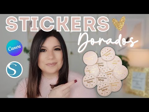 HOW TO make STICKERS with Gold foil in Canva ⭐️