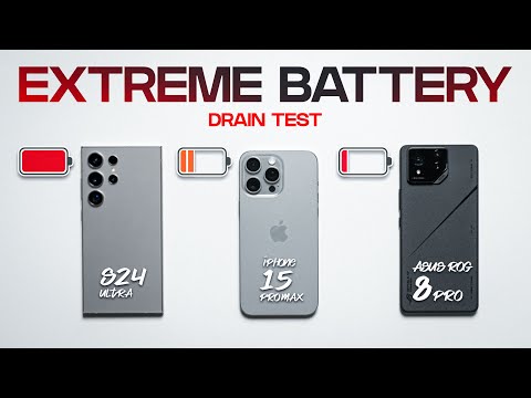 S24 Ultra (Light Profile) vs iPhone 15 Pro Max vs Asus ROG Phone 8 Pro EXTREME Battery Drain Test