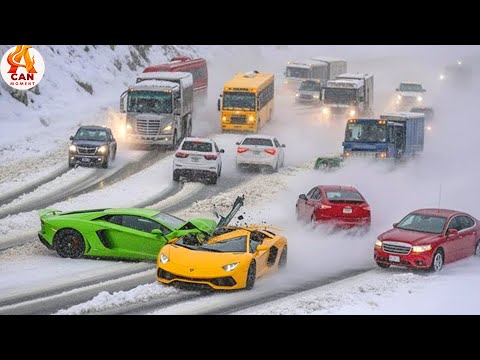 Most Icy Road Madness Caught on Camera - 1 Hour Winter Chaos #35