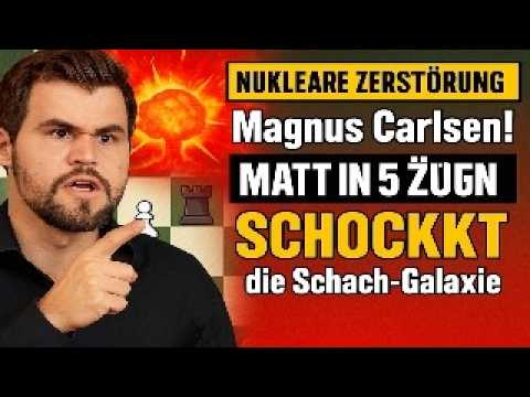 NUKLEARE ZERSTÖRUNG von Magnus Carlsen! Matt in 5 Zügen SCHOCKT die Schach-Galaxie!