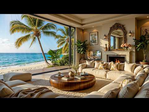 Best Relaxing Jazz & Ocean Waves for Study, Work | Soft Jazz by Sea for Inner Peace