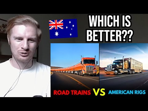 Reaction To American Trucks vs Australian Roadtrains | Who Wins?