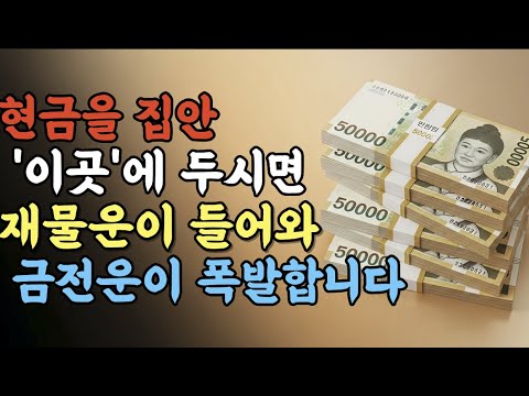 현금을 집안 이곳에 두시면 재물운이 들어와 금전운 폭발합니다.[풍수 ㅣ 재물운 ㅣ 돈들어오는 법]