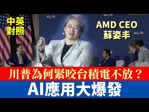蘇姿丰AI峰會專訪｜為何川普強逼台積電擴大美國生產？｜AI應用大爆發 全球搶攻5000億大餅｜中英對照字幕
