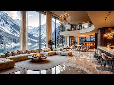 Serene Jazz And A Winter Lake View – Gentle Jazz In This Luxury Apartment Helps To Calm The Emotions