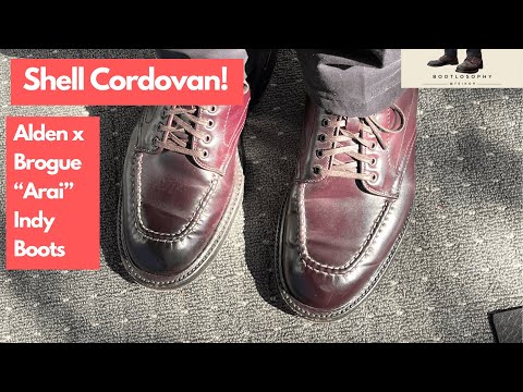 Alden X Brogue "Arai" Indy Boots in Horween's Colour #8 Shell Cordovan