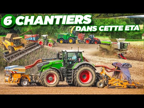 6 CHANTIERS dans cette ETA : SEMIS - DÉCHAUMAGE - ENSILAGE - MOISSON TOURNESOLS & MAÏS