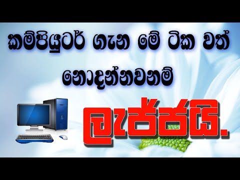 පරිගණක ගැන කතාවට ගිහින් පච උනද? What Is Computer?