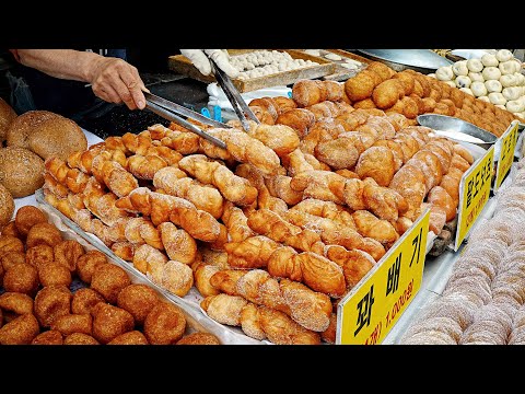 Amazing skill !! The amazing speed of a donut-making master / Korean street food