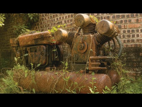 Incredible Result After Restoring A Rusty Industrial Air Compressor From 1970 // Full Restoration