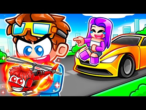 Pretending to be a Noob, Then Using CASH HELICOPTER in Roblox!