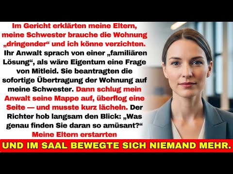 Meine Eltern wollten meine Wohnung meiner Schwester geben— doch das Lachen meines Anwalts änderte es