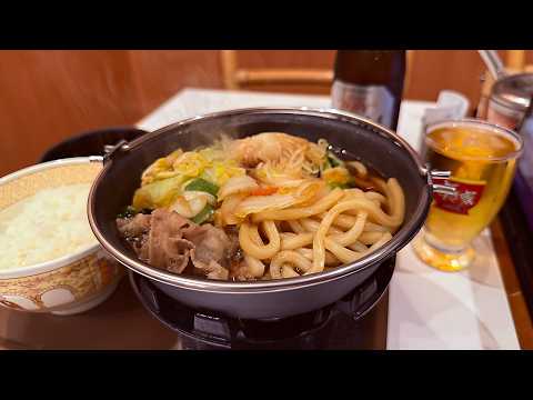 After-Work Sukiyaki Dinner at Sukiya in Japan